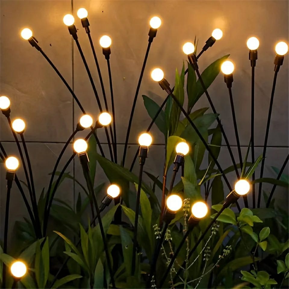 10-LED Solar Powered Firefly Garden Lights