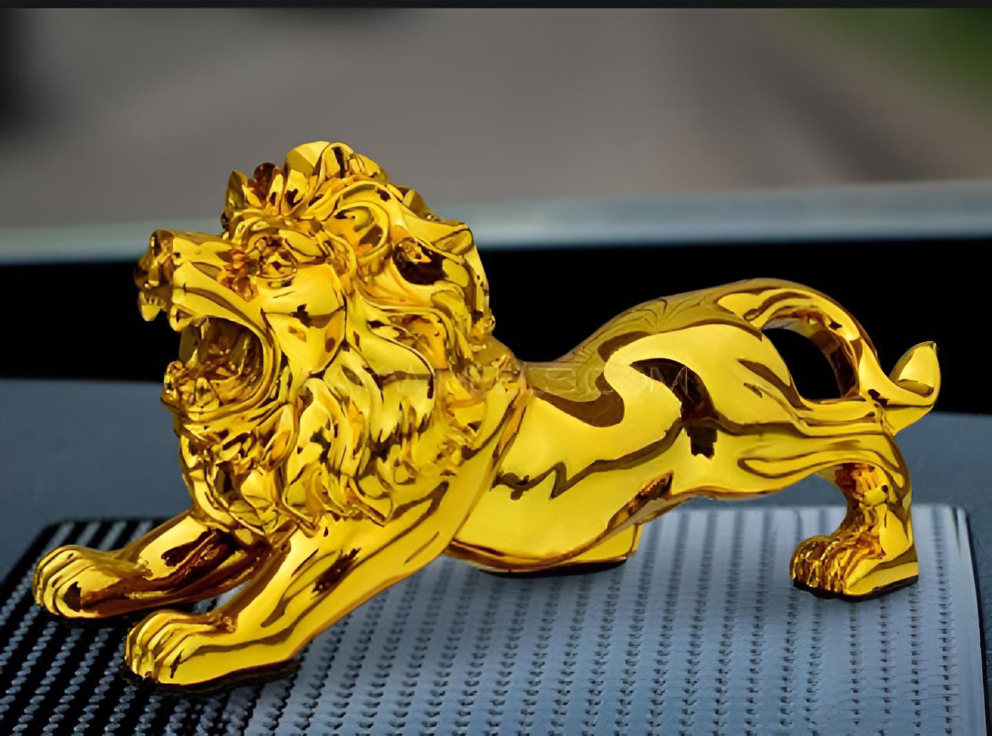Modern Golden Panther Abstract Statue
